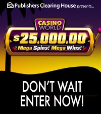 $25,000.00 Mega Spins! Mega Wins!